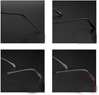 2 Pairs TR Material Eyeglasses Replacement Accessories Ear Anti-Slip Holder Long Temple Tips Ear Pads Tube Eyewear Retainers Replacement Tips for Thin Metal Eyeglass Legs (White)