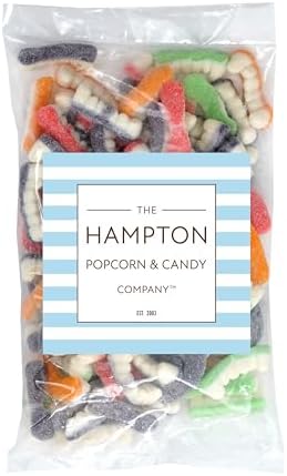 Gummi Fangs Candy, 1 Pound Bulk Halloween Candy Bag, Vampire Teeth, Halloween Gummies
