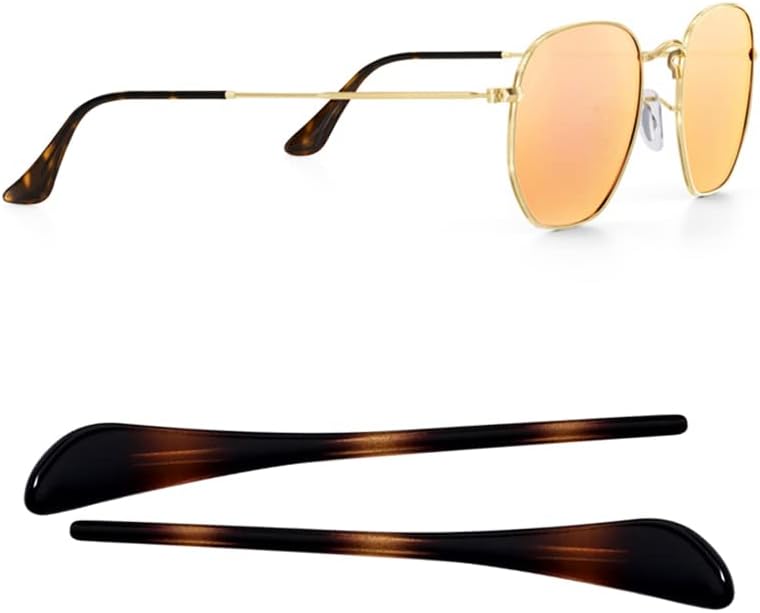 Replacement Temple Tips Arm(Ear Socks) for Ray-Ban Aviator RB3025 3026 Sunglasses Repair Kits (brow)