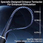 Octopus Tentacle Sounding Rods Urethra Vibrator Male Sex Toy, Ansunooxx Prostate Massager Silicone Penis Plug with 10 Vibration Modes, Vibrating Urethral Sounds Penis Vibrator for Beginner & BDSM Play