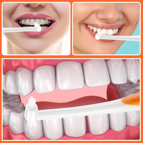 Ouligay 5Pcs End Tuft Toothbrush Tufted Brush Single Tuft Toothbrush Adult Interspace Toothbrushes Tiny Small Head Interdental Orthodontic Toothbrushes for Braces Detail Cleaning