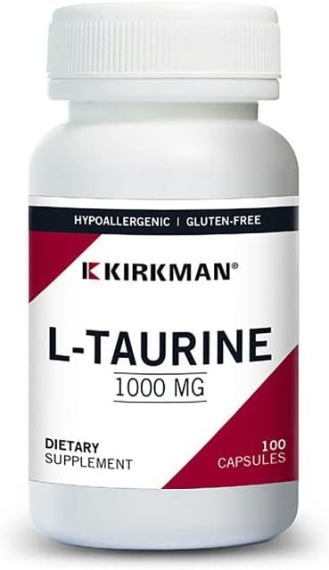 Kirkman L-Taurine 1000 mg - Hypoallergenic | 100 Vegetarian Capsules