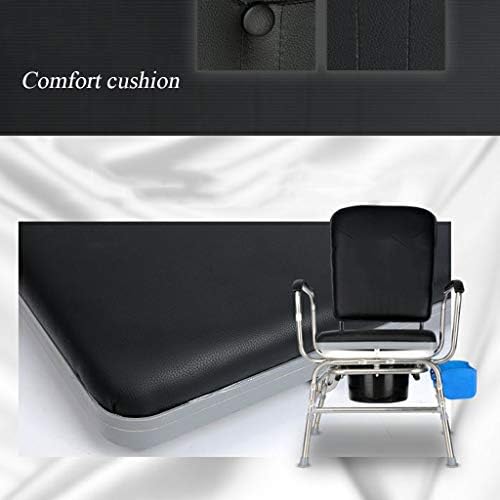 Deluxe 3 in 1 Bath Toilet Chair,Height Adjustable Bedside Commode Seat,with Padded Cushion Storage Basket,for Adults Handicap Elderly