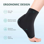 Achilles Tendon Heel Protector - Compression Padded Sleeve Socks - Promifun Premium Gel Heel Socks for Haglunds Bump, Bursitis, Tendonitis & Tenderness - 1 Pair - XL