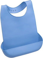 Adult Bibs, Waterproof Clothing Protector with Pocket, Reusable Apron Mealtime Crumb Catcher for Elderly Seniors Eating