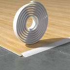 10 Ft Carpet to Tile Transition Strip, Floor Transition Strip Self Adhesive, Vinyl Door Threshold Strips for Doorways, Floor Edge Binding for Laminate and Wood Flooring(White,7mm x 10ft)