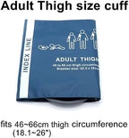 Universal NIBP Cuff for Adult Thigh, 46-66 cm Double Tube Reusable PU Replacement Blood Pressure Cuff, No Connector