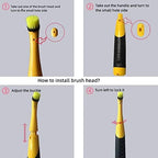 Electronic Household Cleaning Brush Spin and Shower Scrubber with 4 Brush Heads for Kitchen and Household Cleaning