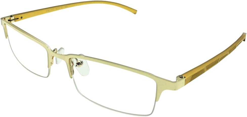 Half Rim Photochromic Reading Glasses Readers Black Gold Metallic Color Frames