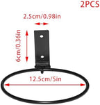 2 Pack Wall Mounted Plant Holder,Plant Pot Holder,Hanger Heavy Duty Flower Pot Ring for Outside,Foldable Wall Plant Holder,5 Inch(Black)