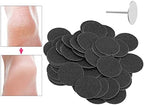 50pcs Washable Electric Callus Remover Discs with Stainless Steel Shaft Replacement Sanding Pads for Foot Grinder,Feet Pedicure Tool (φ25mm)