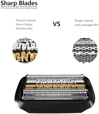 92B Replacement Head Compatible With Braun Series 9, 92B Wet and Dry Replacement Foil and Cutter for Braun Electric Shaver S9 9290cc 9291cc 9370cc