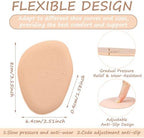 Cuffbow Metatarsal Pads for Women Men, 12 Pairs Ball of Foot Cushions, Soft Foam Adhesive Forefoot Pads for Metatarsalgia Pain Relief, Comfort Shoe Inserts for Walk Standing Working High Heels