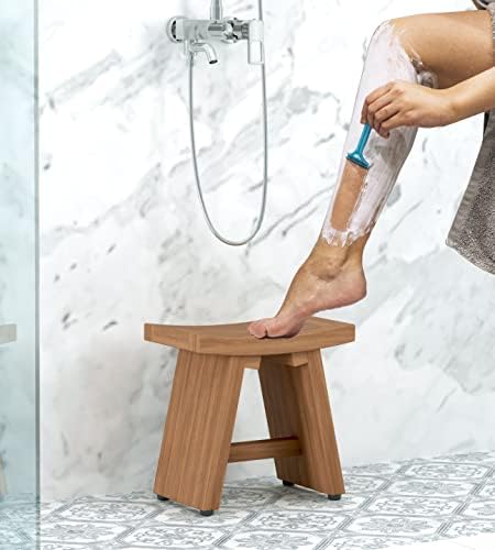 13" Asia Teak Shaving & Washing Foot Rest