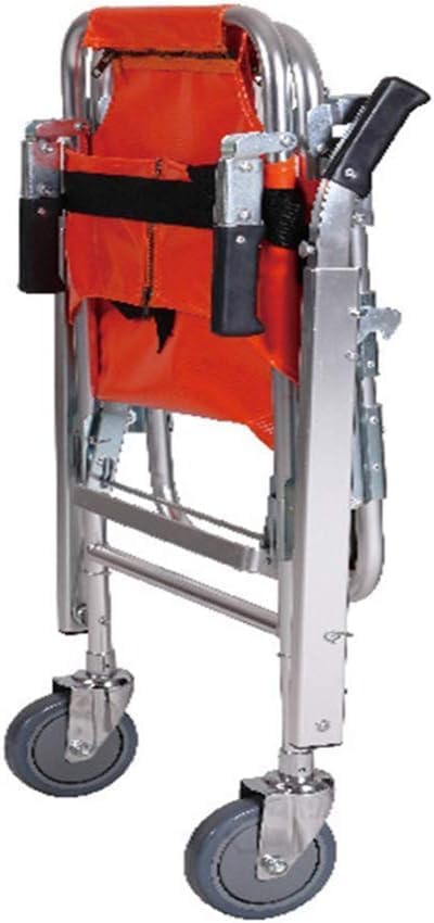 EMS Aluminum Alloy Stair Chair - Light Weight Foldaway Ambulance Firefighter Evacuation Medical Lift Stair Emergency Evacuation Chair with Quick Release Buckles