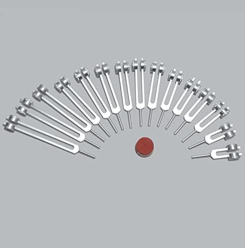 TFS Tuningforkshop 15 Pc Human Organ Weighted Tuning Fork Set for Healing with Activator,Pouch.
