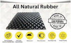 All Natural Rubber Acupressure marma mat for Feet, Back, Neck Pain Relief. Sciatica, Plantar Fasciitis, Insomnia, Anxiety & Stress Relief Reflexology Mat. Patented Curve Design for Neuroplacticity, Sports, Office, Gaming, Fidget. USA