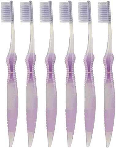 Sofresh Flossing Toothbrush - Adult Size | Your Choice of Color | (6, Purple)