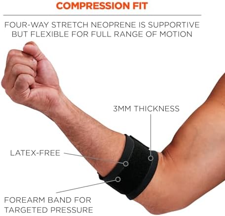 Ergodyne ProFlex 500 Elbow Support, X-Large, Black