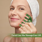 Jade Massage Comb, Gua Sha Comb - Natural Jade Stone Hair Comb for Head Scalp,Body, Facial Massage, Anti-Static Jade Wide Tooth Comb for Men&Women Hair Growth, Acupressure Meridian Massager