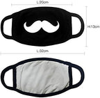 Cool Luminous Unisex Face Mouth Mask 5 PCS Black Anti Dust Anime Mask for Teens Blue