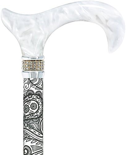 Royal RC Canes Stylish Walking Sticks – Designer Folding Adjustable Rhinestone Canes – Best Gift for Men and Women Lightweight Aluminum Shaft & Safe to Walk