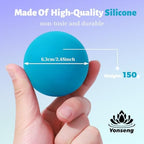 Physical Yoga Balls Massage Lacrosse Balls for Myofascial Release, Trigger Point Therapy, Muscle Soreness Deep Tissue Massage Physical Therapy Equipment(2 Pack,Blue and Purple)