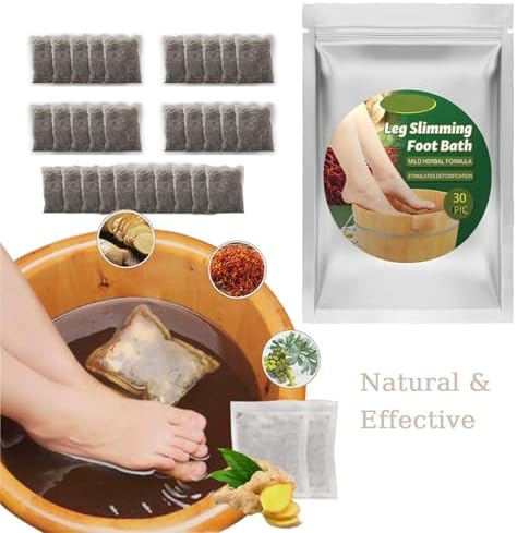 30Pcs Foot Soak Foot Bath Bag Spa Relaxation for Muscle Natural Mugwort Herb Bath Soak to Remove Leg Slimming Bath Bag Foot Care