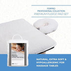 ForPro Premium Fleece Massage Pad Set, Extra Soft, Hypoallergenic, for Massage Tables, Includes Pad and Face Rest Cover, 31” W x 72” L