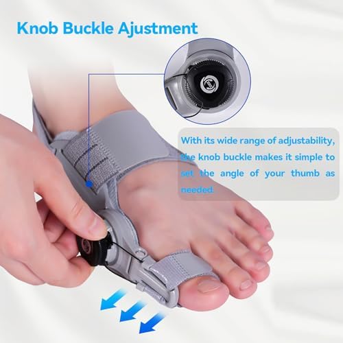 Bunion Corrector for Man and Women Big Toe, Adjustable Bunion Splint for Bunion Relief, Orthopedic Toe Straightener with Anti-Slip Heel Strap and Silicone Pad, Suitable for Left and Right Feet.