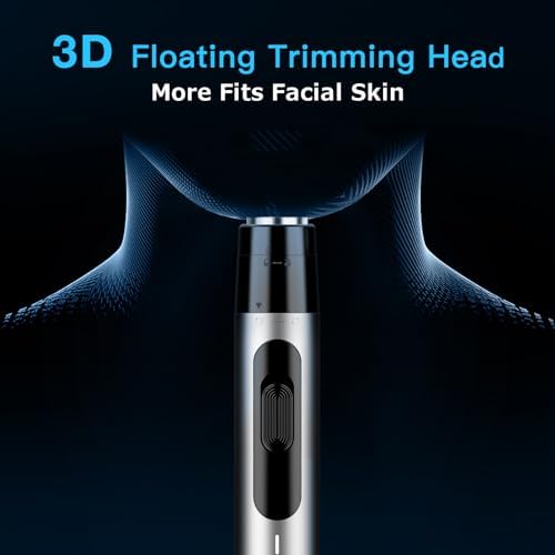 Ear and Nose Hair Trimmer for Men, USB Rechargeable Nose Clipper Professional Painless Nasal Shaver Razor 3 in 1 Electric Eyebrow Facial Hair Trimmer Kit Waterproof Dual-Edge Blades Easy Cleansing