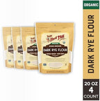 Bob's Red Mill Organic Dark Rye Flour, 20oz (Pack of 4) - Non GMO, Whole Grain, Vegan, Kosher