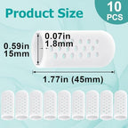 10pcs Gel Finger Sleeves, Breathable Silicone Finger Support Protectors, Gel Gloves Cover for Hands Cracking Trigger Finger Arthritis- White