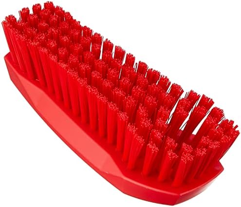 Vikan 38904 Brush,Scrub,Stiff,8",PP/PBT,Red