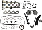 G4FC G4FG Engine Overhaul Rebuild Kit Head Gasket Set Timing Chain Kit & VVT Crankshaft Connecting Rods & Pistons Fit for Hyundai Accent Veloster Elantra Kia Soul Seltos 2010-2020 1.6L 23110-2B000