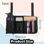 Wheelchair Side Bag, Wheelchair Bag Armres Waterproof Wheelchairs Armrest Pouch with Cup Holder, Bags for Wheelchairs Sides Organizer WheelchairPouch Side Pocket for Walker Rollator Wheelchai