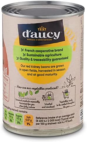 D'aucy Red Kidney Beans 400 g (Pack of 12)