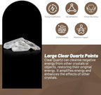 1.1lb Large Raw Clear Quartz Points, Bulk Natural Clear Quartz Crystals - Rough High Energy Quartz Crystal for Cabbing, Decoration, Polishing, Wire Wrapping, Wicca & Reiki Crystal Healing