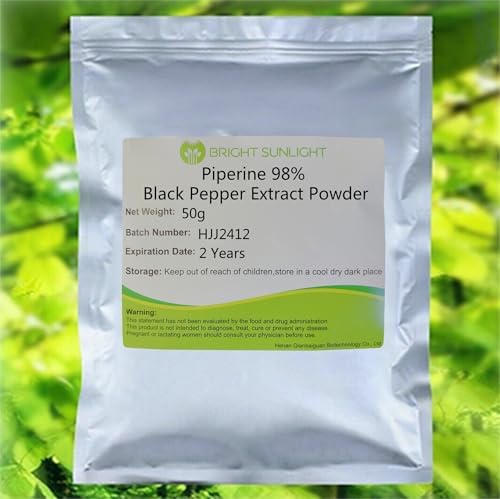 50g Piperine 98% Black Pepper Extract Powder