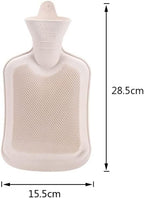Reusable 1000ML Hot Water Bottle, Cute Portable Winter Hot Water Bag with Soft Cover, Hot Pack for Warm Hands/Neck/Waist/Back Portable