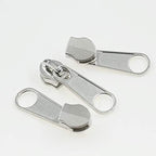Leekayer 50PCS #5 Shiny Silver Pulls for Nylon Coil Zippers Metal Zipper Sliders for Jacket Luggage Purses Bags Bulk(Chrome) Brass Slider for Zipper