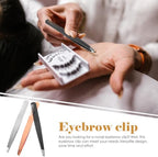 PRETYZOOM Eyebrow Tweezers Stainless Steel Slant Tip 2 in 1 Precision Brow Shaping Tool for Women Lash Applicator and Facial Hair Removal 3 PACK