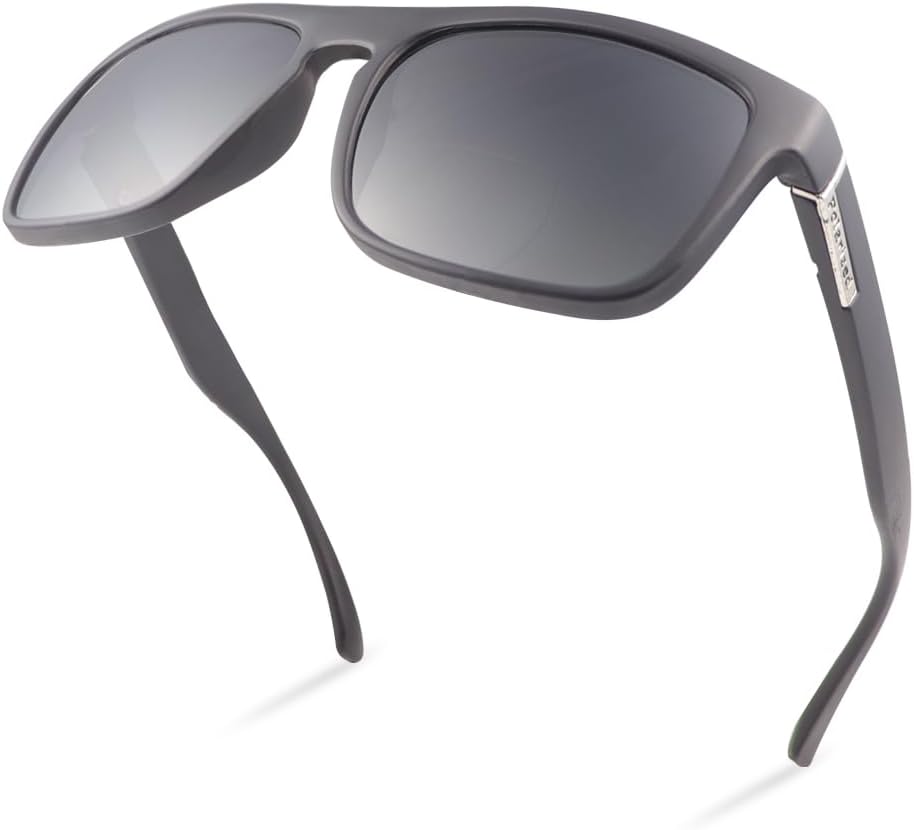 MIRYEA Polarized Bifocal Reading Sunglasses for Men Women Blue Light Blocking Glasses Black Lens UV Protection Outdoors Sun Readers Lightweight Driving Eyeglasses Tinted Shades Anti Glare Eyewear 2.5