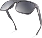 MIRYEA Polarized Bifocal Reading Sunglasses for Men Women Blue Light Blocking Glasses Black Lens UV Protection Outdoors Sun Readers Lightweight Driving Eyeglasses Tinted Shades Anti Glare Eyewear 2.5