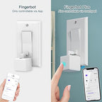 MOES Smart Fingerbot 2packs with Tuya Bluetooth Hub and Accessory kit, Smart Switch Button Pusher Adds Finger Touch Control, Compatible with Alexa, Google Home, Timing and Remote Control Finger Bot