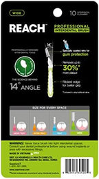 Reach Interdental Brush Cleaners, 1.3mm, Wide, Sensitive Gum Protection, Plaque Remover for Teeth, Braces Flossers, Braces Brush, Dental Toothbrushes, Oral Care, 1 Pack, 10 Count