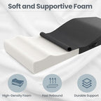 Ergonomic Lash Bed Topper, High-Density Foam Massage Table Topper with Plush Removable Cover, Non-Slip Massage Table Pad for Salon, Spa, Facial,Lash Extension Beds, 71"x28" (Black)