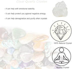 Erliway 1 Pcs Natural Clear Quartz Crystal Cluster, Clear Pineapple Quartz Cluster Healing Crystal, Raw April Birthstone Crystals for Birthday Gift Reiki Healing and Home Decoration (0.11-0.15 lb)