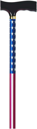 Carex USA Flag Derby Cane - American Flag Cane - Red, White, Blue Walking Cane, Height Adjustable