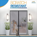 Magnetic Screen Door for 72"x80" French Door, Durable Fiberglass Double Door Screen Mesh Curtain Fits Door Opening up to 70" x79‘’ Keep Bugs Out